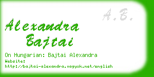 alexandra bajtai business card